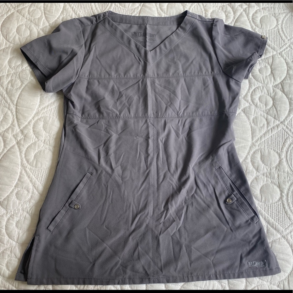 Greys anatomy scrub top, S, gray